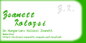 zsanett kolozsi business card